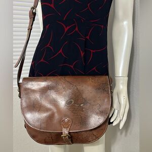 Vintage Brown Leather PATRICIA NASH Crossbody Bag